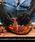 Heat Resistant BBQ Gloves For Grilling And Cooking Up To 220F, Flexible, Soft Lined Meat Gloves With A Killer Grip For Pit And Smoker