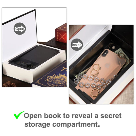 Discreet Hideaway Book Safe That Looks Like A Real Cookbook With Real Pages For Stashing Valuables open to reveal storage
