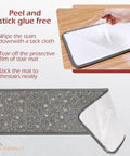 Non Slip Peel And Stick Stair Treads For Wooden Steps Indoor Safe For Elders Kids And Pets Grey 13 Pcs 8 By 30 Inch Easy Quick Install Anti Slip Carpet Stair Treads demonstration of installation steps