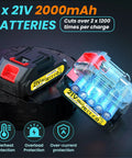 21V 2000mAh batteries for Cordless Electric Pruning Shears And 2-In-1 Pole Pruner With 8Ft Extendable Reach Up To 14Ft No Cord Convenience