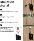Installation tutorial for Heavy Duty Aluminum Self Closing Gate Hinges Featuring Slick Adjustable Spring Tension for gates.