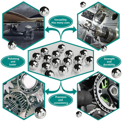 Top Shelf 40 Pieces Chrome Steel Bearing Balls 13mm G25 Precision Grade AISI52100 for various machinery applications.