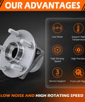 Front Wheel Hub Bearing Assembly 2 Piece Set 5 Lug With Abs Sensor Bolt Right On Replacement For 513265 showing advantages like low noise and high precision.