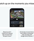 Smartphone displaying footage from Nest Outdoor Security Camera Wired 2nd Gen With 2K HDR Video And Gemini AI Night Vision