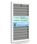 12x20x1 Reusable Washable Electrostatic Furnace Filter MERV 8 Permanent HVAC Air Purification System For Pet Hair And Dust Trapping front view showing the filter's design and specifications.