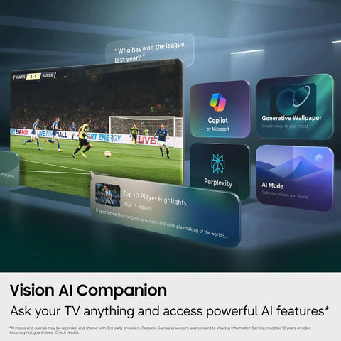 55 Inch 4K Mini Led Smart Television Boosting Straight Fire Visuals With Advanced Deep Black Contrast And Seamless Streaming Features For A Top Tier Living Room Setup displaying live sports highlights with AI features.