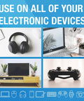 Use Dope All In One Electronics Cleaning Spray Kit With Microfiber Towel on headphones, laptop, TV, and gaming controller.