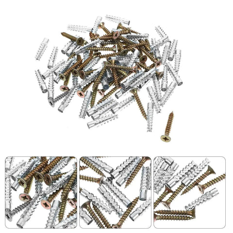 40 Pack Drywall Anchor Screw Kit For Hollow And Wood Walls Heavy Duty Rust Proof Steel Expansion Anchors Multicolor Fasteners