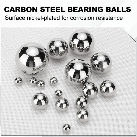 200 Pack 3 8 Inch G1000 Grade Precision Ball Bearings Forged From Tough Carbon Steel With A Sleek Nickel Plated Surface Built Like A Tank For Heavy Duty Loads And Serious Wear Resistance.