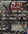 Hassle Free Filament Buffer Replacement Built For Bambulab H2S connected to MC board with wires for stable filament flow.