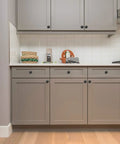 Kitchen cabinets with 60 Pack Matte Black Zinc Kitchen Cabinet Knobs And Drawer Pulls For Dressers Euro Style Hardware Upgrade visible.