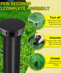 3 Pack Sprinkler Head Cap Set For Hunter Pro Spray Sprinklers With Fluoroelastomer Seals, Black Cap With O Rings displayed.