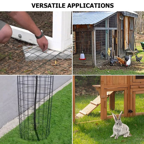 Vinyl Coated Welded Hardware Cloth 16 Gauge 24x100 Inch Heavy Duty Fence Mesh for home and garden projects in use