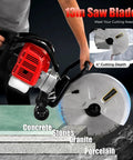 High Output 52Cc Gas Cut Off Saw Cracks Asphalt Like A Warm Knife Through Butter Utilizing 1400 Watt Motor And 1800 Rpm Speed Plus Wet Disk Design For Flawless Cuts On Concrete And Stone with 13-inch saw blade