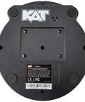 Back view of Compact Electronic Drum Pad Sound Module With Four Velocity Sensitive Pads, featuring label and connectors.