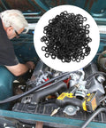 500Pcs 3-Wave Spring Washers Kit, Compression Metal Washers 4x8x0.3mm for Machine Repair and Industrial Use, Ideal for Electrical Connections in Automotive, Marine and Home Appliance Repair, shown in car engine bay