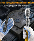 Built Like A Tank 1/2 Inch Drive Flexible Socket Extension Bar Set featuring flexible spring design for easy access in tight spaces.