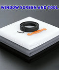 Pet Resistant Premium Window Screen Replacement Mesh 48W x 99L Durable Polyester DIY Repair Kit with spline and tool
