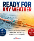 Heavy Duty Rugged No Nonsense 100 Foot Extension Cord 10 3 Awg 3 Prong Grounded Power Cable Grease Proof in wet conditions.