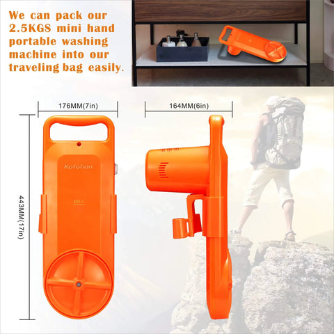 Portable Mini Washing Machine for Home and Dorm, Compact Semi Automatic Washer with 6.5 Lbs Capacity, Ideal for RV.