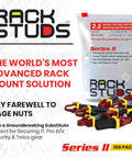 R100 Series II Server Rack Screws 100 Pack Front Install Cage Nut Replacement For 19 Inch Racks With Square Punched Vertical Rails Red 2.22 Millimeter And 0.086 Inch Faster Easier Gear Mounting in packaging