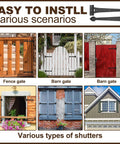 Solid As A Rock 15 Inch Heavy Duty T Strap Hinges 4 Pack With Mounting Fasteners used on various gates and shutters.