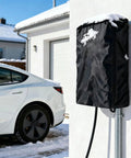 Beefy Weatherproof Cover For Electric Vehicle Charging Station Compatible With Lectron V Box 32a protecting charger from snow.