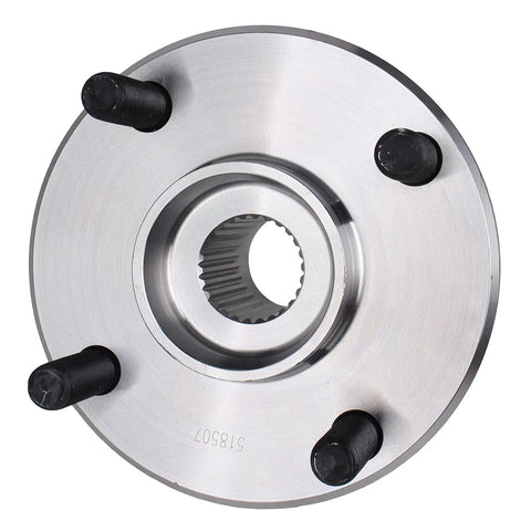 Beefed Up Front Wheel Hub Bearing Assembly Set Of 2 Rolls Like New With Dead Simple Swap For Non Abs Toyota Corolla And Chevy Prizm Builds Built To Conquer Rough Roads, showing front view with steel core and mounting bolts.
