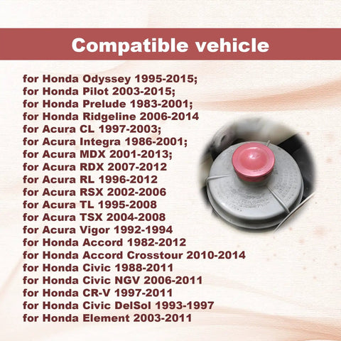 Red Power Steering Pump Reservoir Cap Plug Cover Rugged Abs Build Zero Headache Swap For Honda Odyssey Pilot And Acura Models Pack Of Two Durable leak resistant finish on compatible vehicles.
