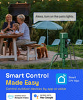 Top Notch Six Outlet Outdoor Smart Power Stake Timer with Wifi setup used for yard automation and voice control scheduling.