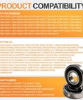 Tough As Nails Front Load Washer Bearing And Seal Kit For LG And Kenmore Tubs product compatibility list with steel bearing details