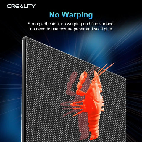 Upgraded Tempered Glass Build Plate For 3D Printers Featuring Easy Release Coating High Hardness Durable Platform Compatible With Enders, showing a lobster print with no warping.