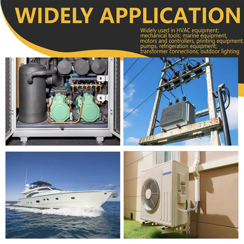 Widely used in HVAC equipment, marine equipment, and outdoor lighting applications featuring diverse machinery.