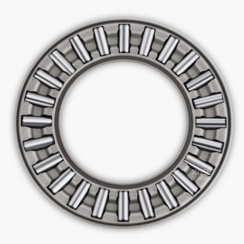 Heavy Duty TC2435 Thrust Needle Roller Bearings Built Tough From Chrome Steel For Hefty Loads While Your Rig Runs Smoothly close-up of a bearing with needle rollers.