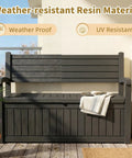 Built Tough Outdoor Storage Bench With 80 Gallon Lockable Waterproof Storage Chest For Patio Garden And Porch outdoor view