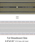 Diagram of Large PCB Prototype Board Kit With Solderable Breadboards For Electronics Projects Gold Plated 6 Pack Black