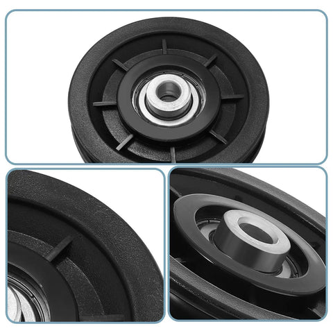 Heavy Duty 3.5 Inch Universal Nylon Bearing Pulley Wheel Replacement For Cable Winches And Home Gyms close-up of sealed bearing design