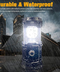 Collapsible Portable LED Camping Lantern 4 Pack waterproof in rain with cityscape background