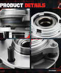 Close-up detail of Front Wheel Hub Bearing Assembly With Integrated Abs Sensor For Infiniti G35 G37 Ex35 Fx35 Fx45 Fx50 M35 Awd Models.