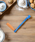 Replacement Pasta Machine Crank Handle With Wood And Iron Build For Smooth Operation And Easy Maintenance Keeps Your Pasta Game Strong For Daily Home Cooking And Small Restaurant Use Precision Fit For Reliable Pasta Making Accessories blue handle on wooden table