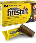 Fast Ignite Fire Starters 24 Pack For Indoor Outdoor Fires, package and single ignition log, easy start for BBQs and campfires