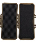 Tough As Nails Heavy Duty Plastic Toolbox With Interlocking Stackable Design And Thick Three Layer Foam Cushioning, open view with foam interior.