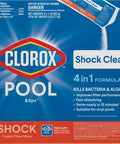 Drop This Pool Shock For An Instant Glow Up To Crystal Clear Water For A Swim Ready Splash In Just 15 Minutes Slams Bacteria And Wipes Out Cloudy Mess Vinyl Friendly 6 Pack, 4in1 formula, Clorox brand.