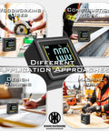 Mini Digital Angle Finder With Beefed Up Four Side Magnets For Table Saw Miter Protractor And Woodworking Measurements Plus Built In Level Box for various applications.