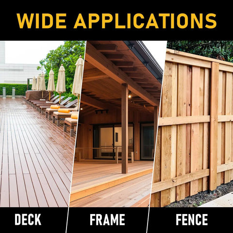 Wide applications of Deck Screws Number Eight By One And A Half Inch Three Hundred Fifty Pieces Exterior Wood Screws Epoxy Coated