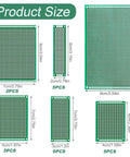 174-Piece PCB Prototype Kit With Double-Sided Perf Boards In Six Sizes Including 3.5x5.9 Inch, Arduino-Compatible