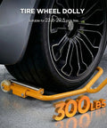 Heavy Duty Tire Dolly Rolling Cart For Fleet Trucks And Local Garages Zero Sweat Solo Operation For Super Single Flotation Tires Up To 300 Lbs with 29.5 inch tire