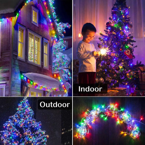 Massive 800LED Multicolor Christmas String Lights 330ft Plus 10ft Lead 8 Modes Timer Waterproof For Indoor Outdoor Decor