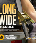 Heavy Duty 2 Inch 18 Foot Ratchet Straps 13000 Lbs Break Strength with Long Handle for Better Tension and Durability