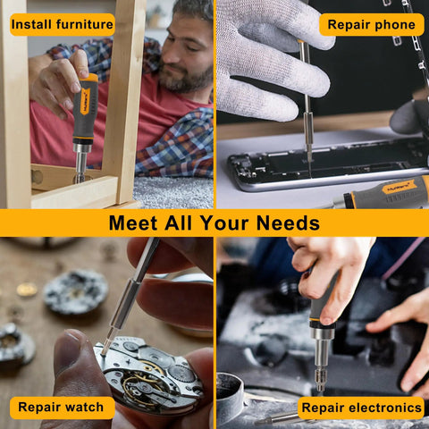 Seventy Seven Piece Ratcheting Screwdriver Bit And Socket Kit With Heavy Duty Carry Case - Hella Smooth Magnetic Drivers used for installing furniture.